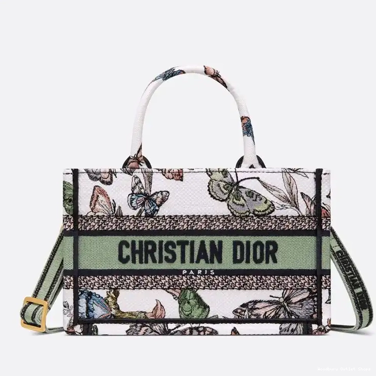 Mini Canvas with Jouy Dior Toile Tote Motif Book White de Green Strap Mexico 0502 Hot Sale